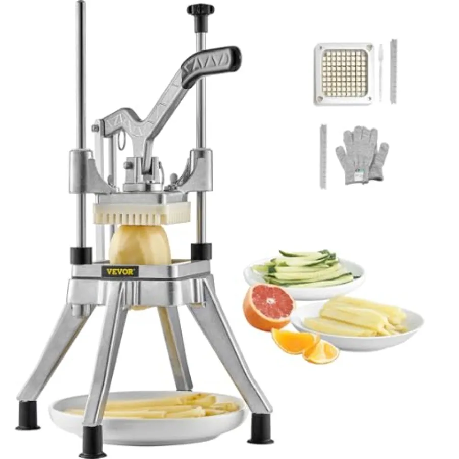 

Профессиональный коммерческий измельчитель овощей и фруктов Kattex с лезвием 3/8″, нож для нарезки картофеля фри, слайсер для лука, нержавеющая сталь