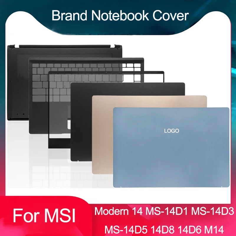 New For MSI Modern 14 MS-14D1 14D8 14DK 14D3 14D6 MS-14D5 M14 Laptop LCD Back Cover/Front Bezel/Palmrest/Bottom Case/Hinge Cover