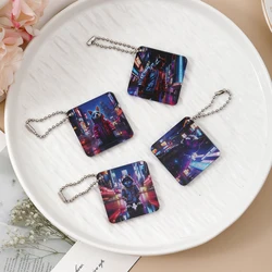 Cyberpunk Style Pendant City Style Personalized Keychain Teenage Trendy Accessories Key Chain Backpack Accessories Key Ring