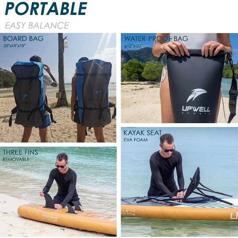 Inflatable Paddle Board, Stand Up Paddle Board for Youth & Adults, Stable Design, Premium SUP Accessories, Backpack