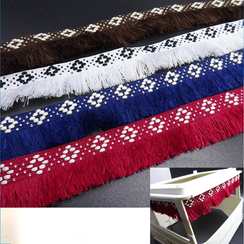 For Scania DIY RC Model Car Interior Curtain Decorative Lace Sun Shade Curtain for 1/14 Scania Man RC Tractor Parts Accessories