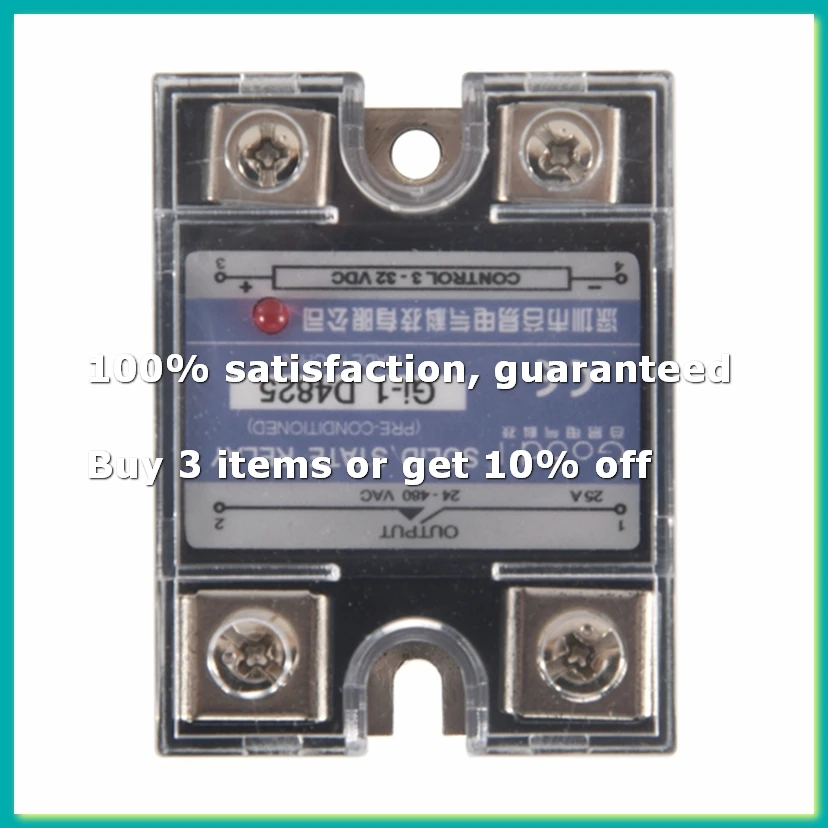 SSR 25A 3-32V DC To 24-480V AC Single Phase Solid State Relay DC Control AC -1 D4825 Load Voltage-DTB1