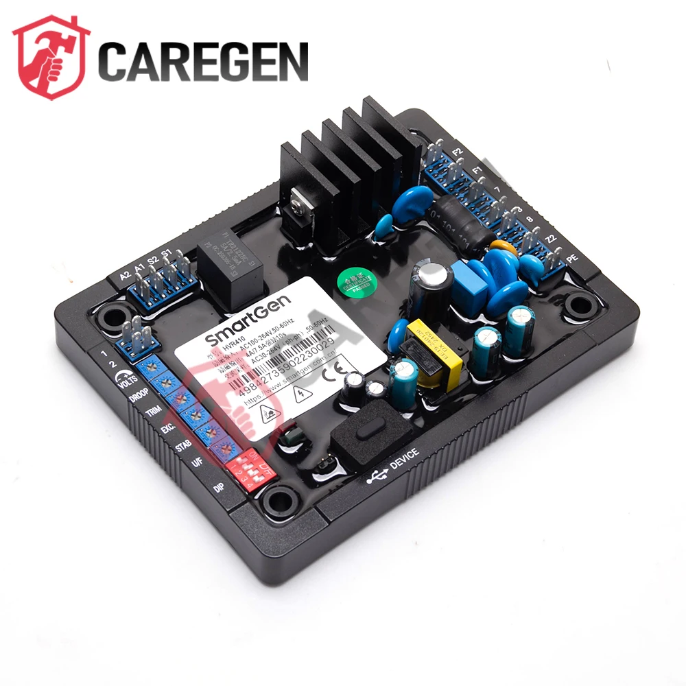 SmartGen HVR410 AVR Digital Voltage Regulator USB Interface Black Box Function Brushless Alternator Generator Parts Accessories