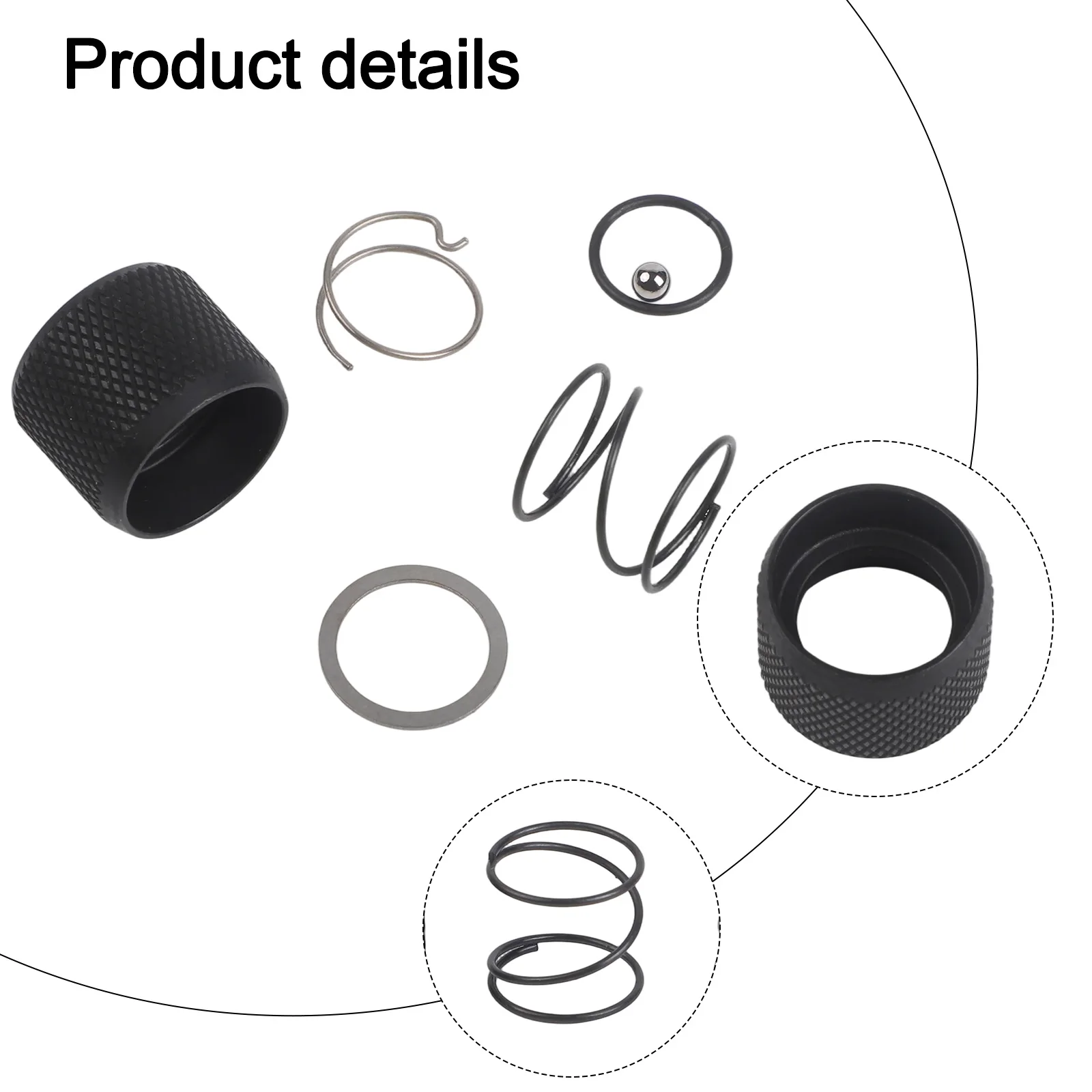 Steel Ball Replacement Bit Holder Repair as Picture 1* N078434 Ball Spring 1* N089668 Steel Ball Spare Metal Parts