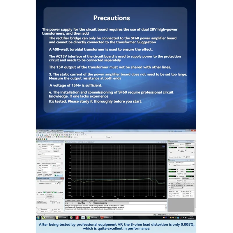 FFYY-SF60 High-Power Amplifier Board Dual Channel Fever Grade Class A/B Super Amplifier With LM3886 TDA7293