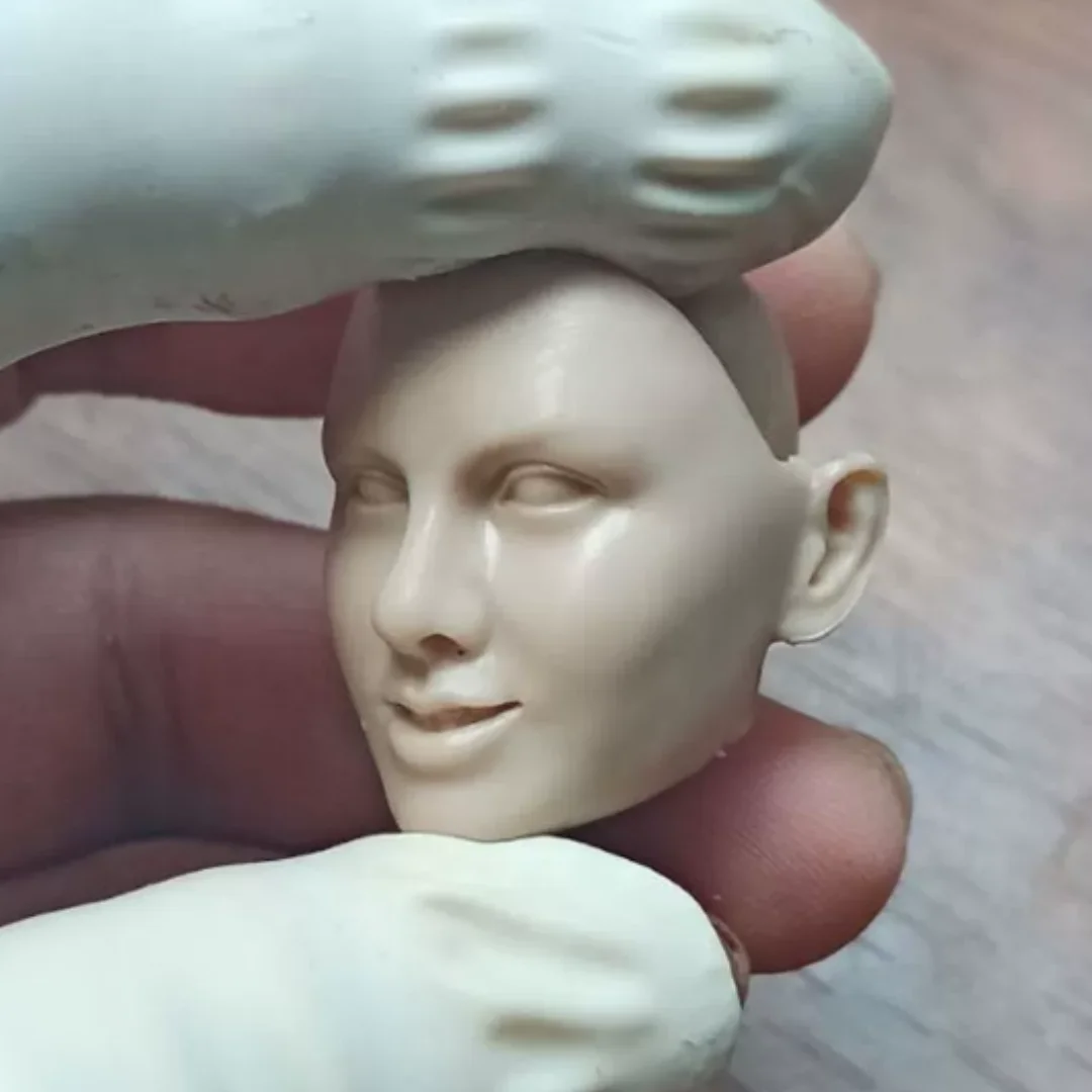 1:6 Head Sculpt Beauty Actor unpainted Figure  Head Sculpture Unpainted Fit 12