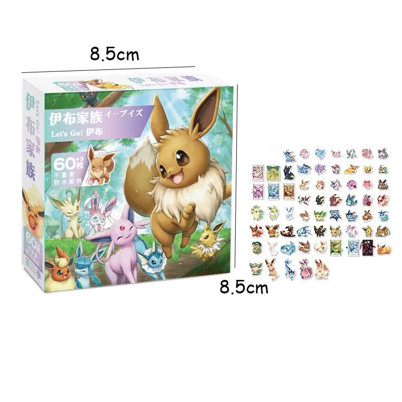 4box/lot Creative pokémon Stickers Set Cute Pikachu raschiatura prenotazione DIY diario decorativo sigillante etichetta etichetta Album bastone