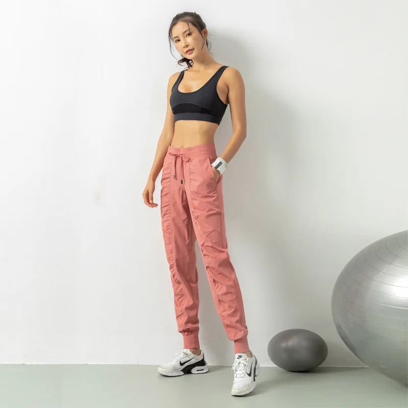 Breathable Loose Fitn Pants Yoga Training Running orts Nine Points Sweatpants Women's Spring Autumn Winter Universal