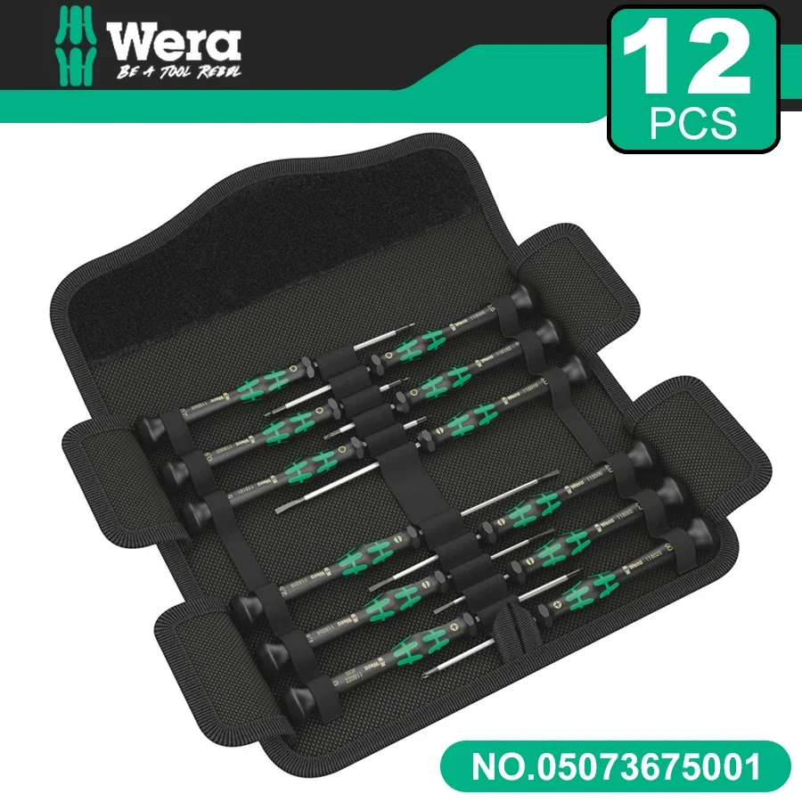 

WERA 05073675001 12 PCS Kraftform Universal Precision Screwdriver Set Phone Watch Camera Repair Screwdrivers Kit hand tools