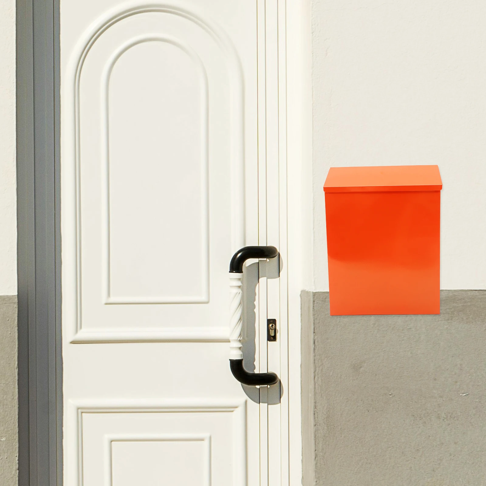 

Iron Mailbox Lock Wall Mount Small ange Outdoor Home Mail ganizer Weather Resistant Letter Box for outside