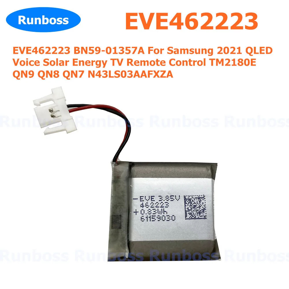 مصدر الطاقة المثالي لجهاز التحكم عن بعد لشاشة QLED Samsung QN7: بطارية 215 مللي أمبير في الساعة BN59-01357A