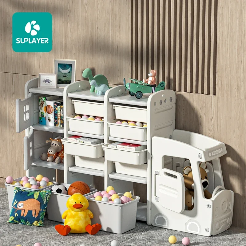 Kids furniture custom plastic movable baby chest corner cupboard rack drawer toys storage children cabinets for Kindergarten use