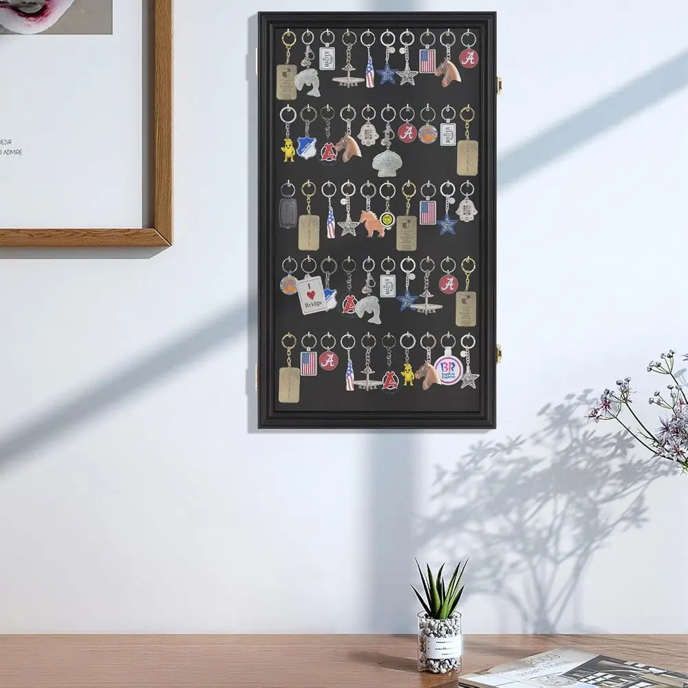 Mahagoni-Schlüsselanhänger und Angelköder-Vitrine für die Küche zu Hause, ideal für Taschenuhren und Sammlungen