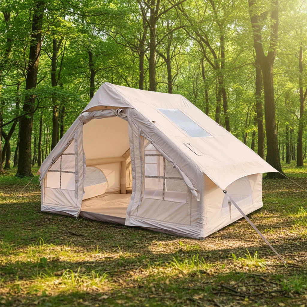 Large Portable Inflatable PartyTent Waterproof Air Pole Cabin Tent for Family Outdoor Camping Travel