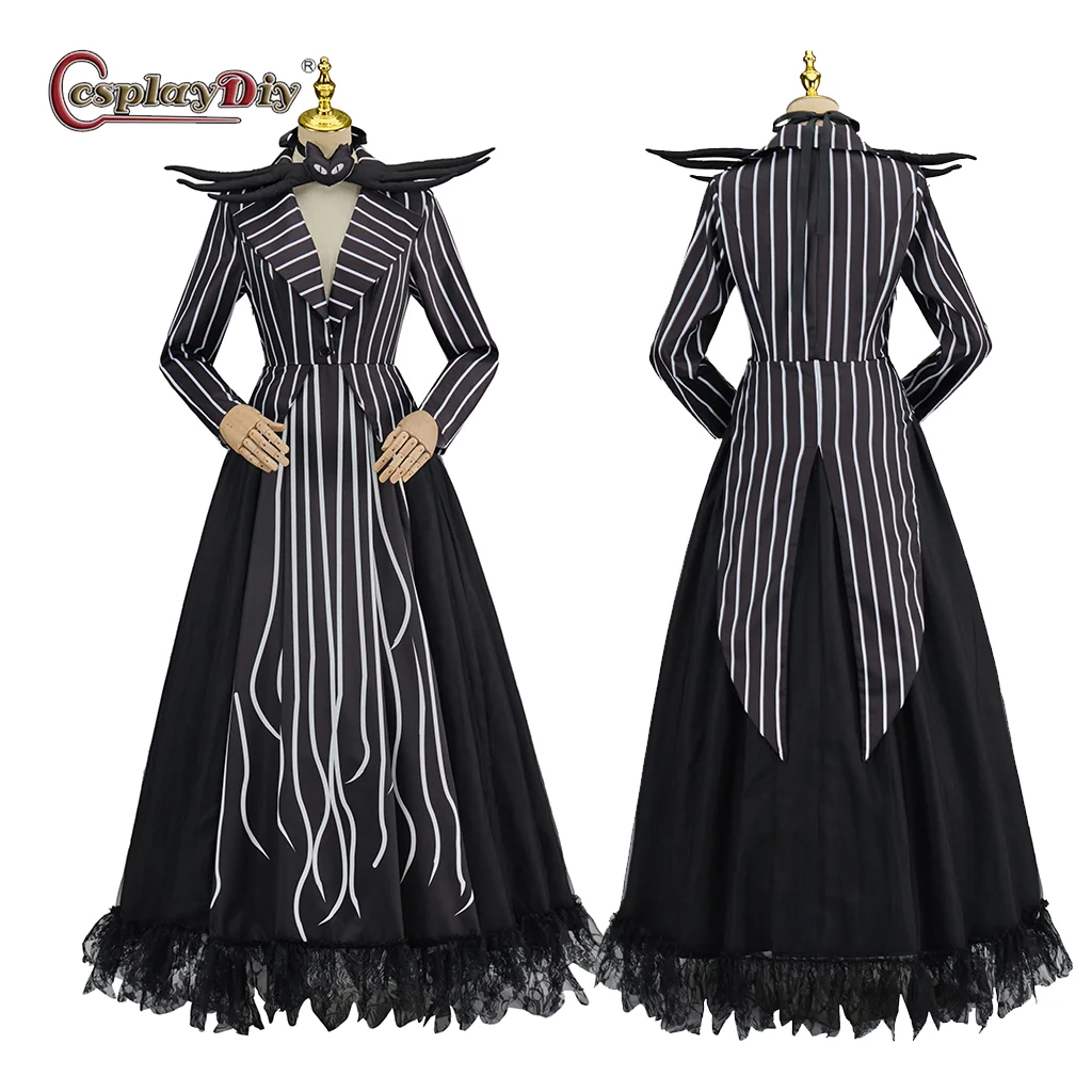 jack skellington Cosplay Medieval Steampunk Gothic Dress Scary Costumes Women's Halloween Costumes Carnival Clothes Ladies