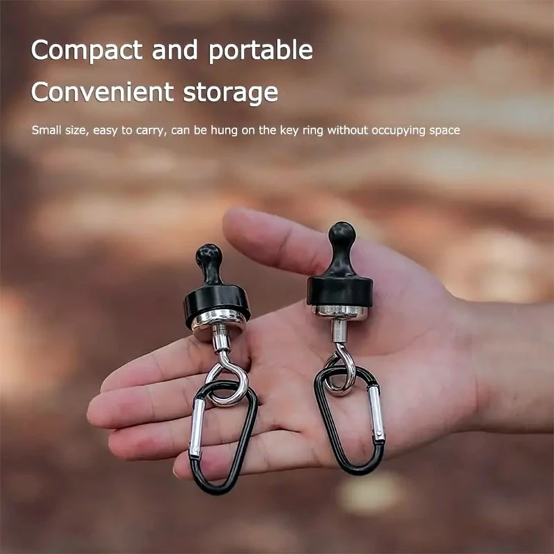 Camping Magnetic Hooks,Magnet Clip Hanger With Carabiner,Tent Canopy Magnetic Hooks, Suitable Camping Hiking Traveling