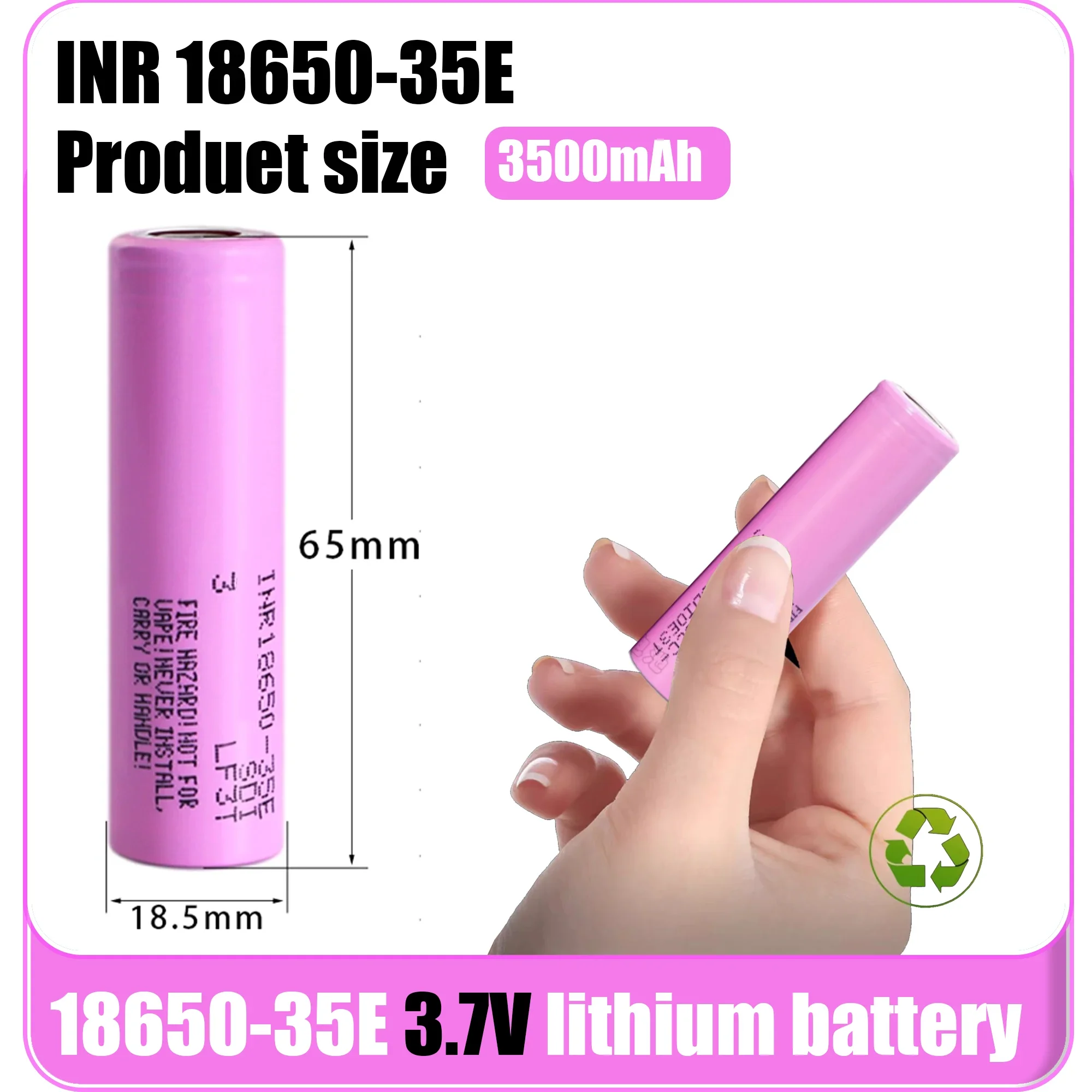 2025 حار NUEVA Batería de iones de litio قابلة للشحن الأصلي 18650 35E 3500mAh 20A descarga INR18650 3,7 فولت 3500 مللي أمبير
