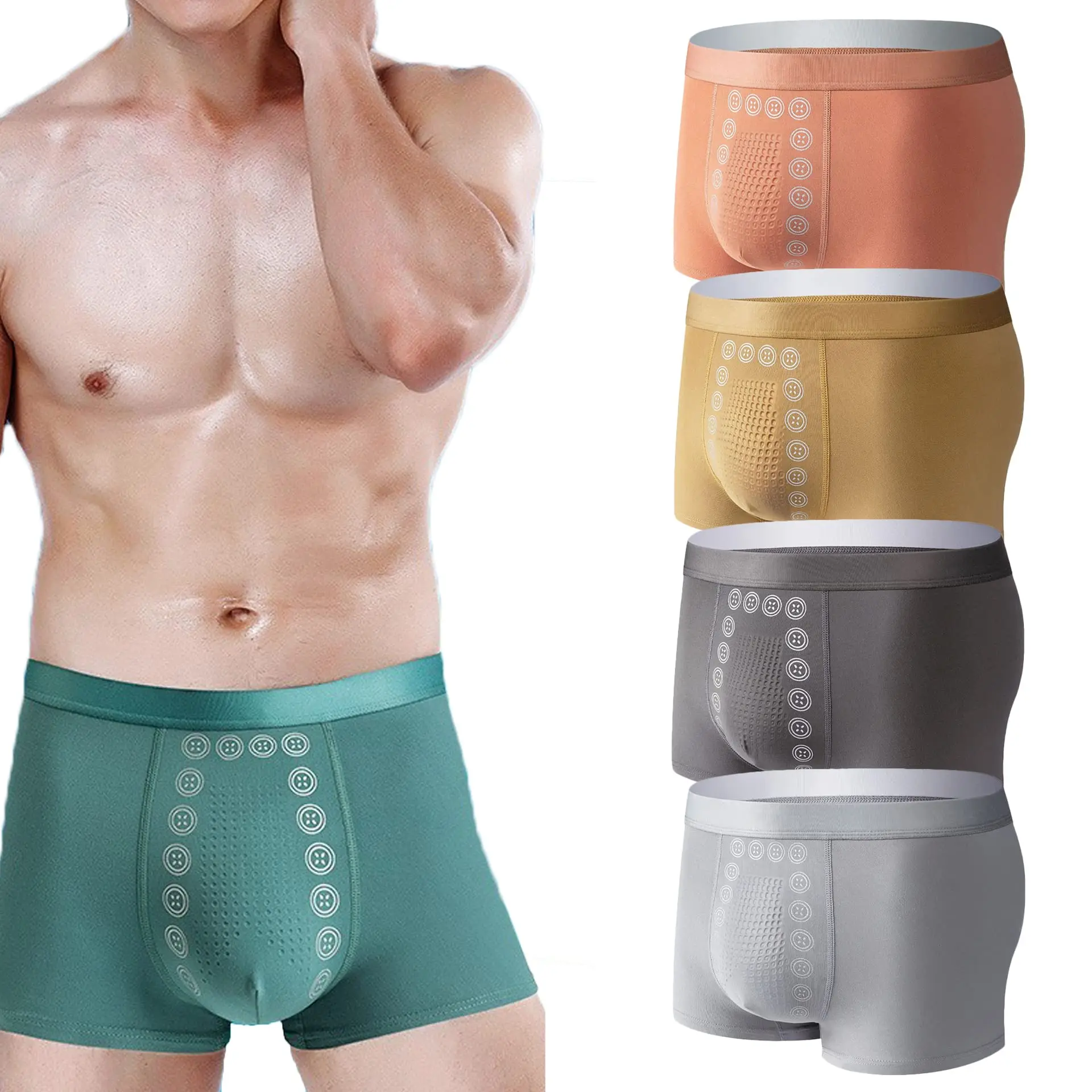 Calças de roupa interior masculina terapia de campo de energia roupa interior masculina de longa duração para crescimento masculino aperto atraso e emagrecimento