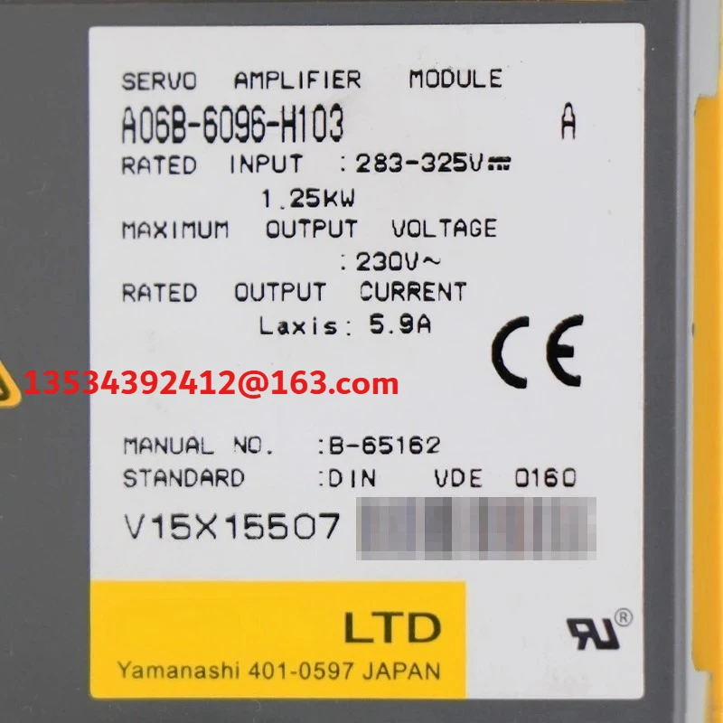 

Б/у A06B-6096-H103 Для усилителя сервопривода FANUC A06B-6096-H103