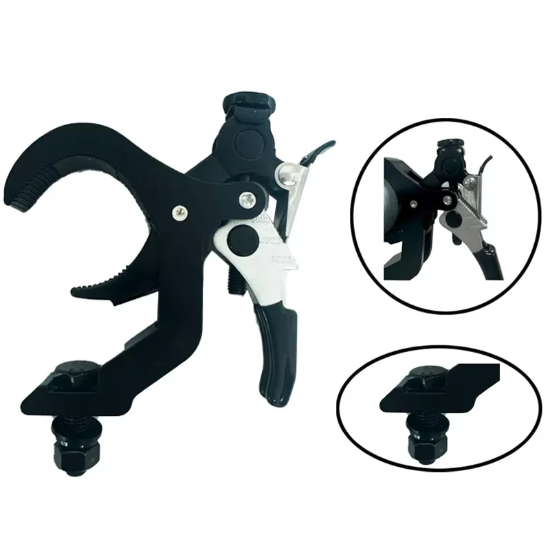 【High Quality】Tube45-60MM Load100kg TUV Load Certificate Aluminum Stage Light Clamps For LED Par Light Moving Head Lighting Clam