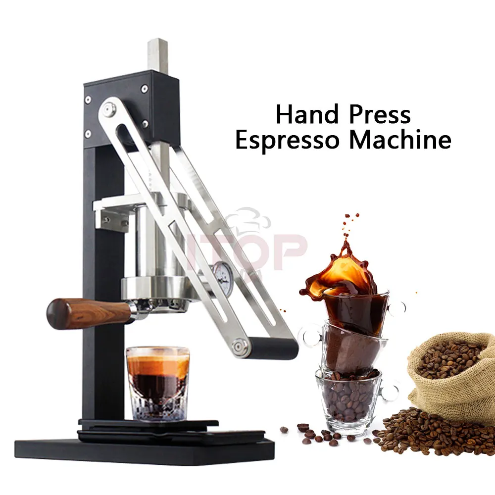 

ITOP Hand Press Coffee Machine Manual Espresso Extraction Variable Pressure Lever Coffee Maker Preheating Warming Cup Function