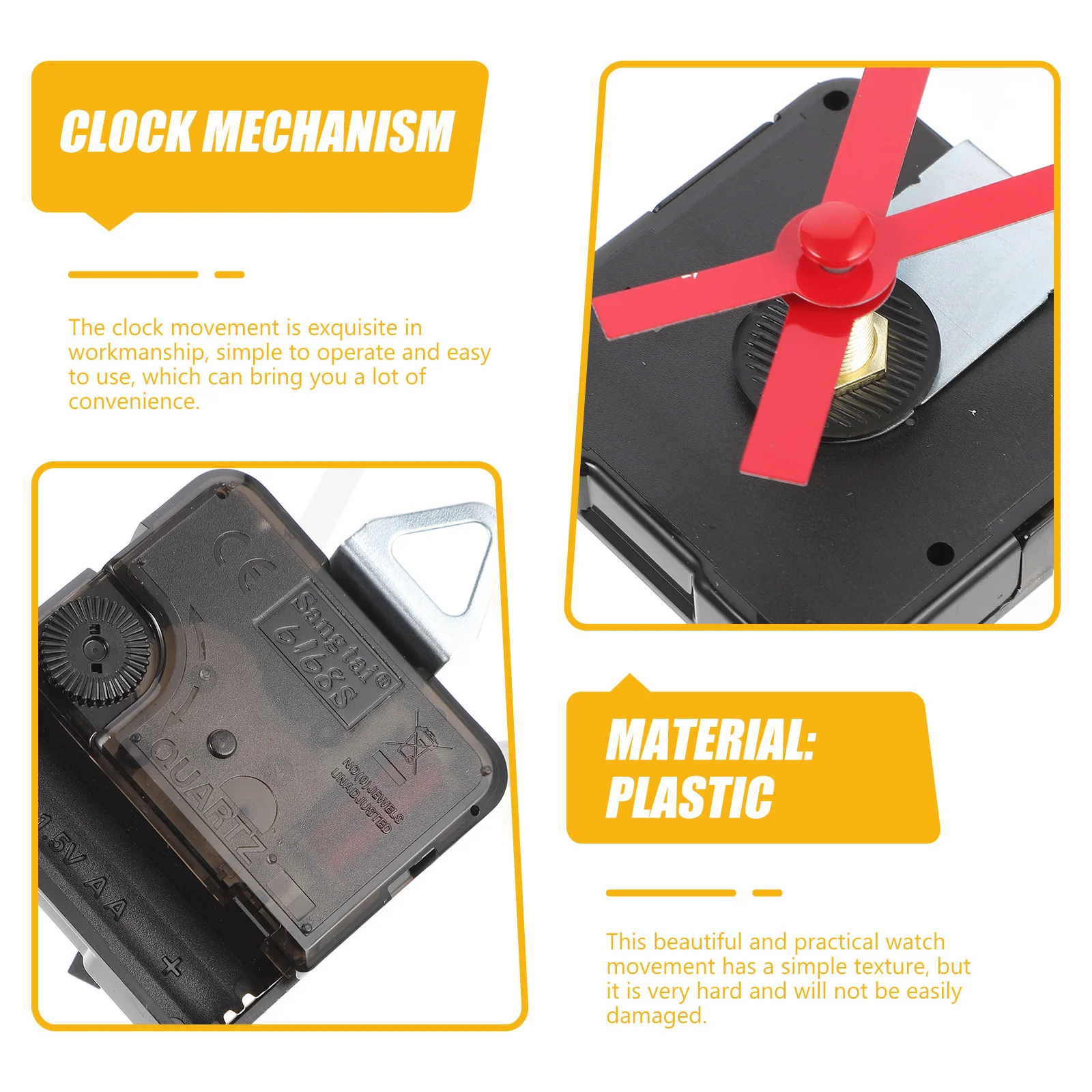 

Clock Movement Repair Kit Clocks Mechanism Replacement Vintage Silent Quartz Movements Plastic Kits Travel