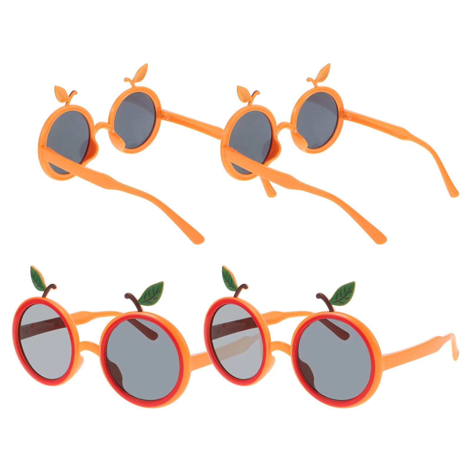 4 Pcs Orange Shape Glasses Party Favors for Kids Props Portable Eyeglasses Supplies Plastic Photo Practical Ornaments