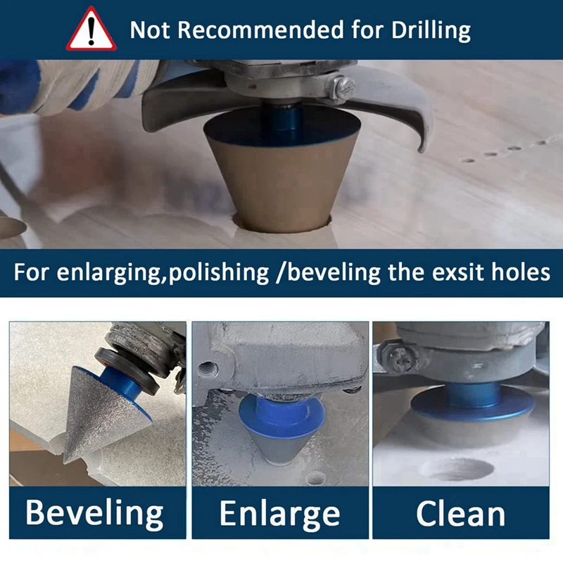 HOT! Diamond Bevel Drill Bits For Enlarging And Finishing Existing Holes In Tile, Marble, Glass And Ceramics