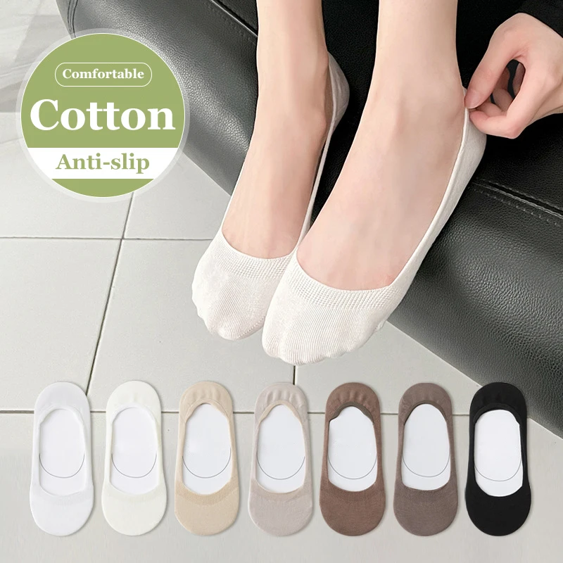 

Summer Women Sock Slippers Thin New Solid Color Breathable Casual Shallow No Show Socks For Woman Daily Girls Invisible Socks