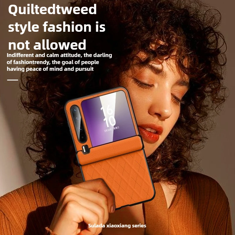 

SULADA Small Fragrance Strap Crossbody Lanyard for Huawei Pura X Case Center Axis Protection Rhombus for Honor Magic V Flip Case