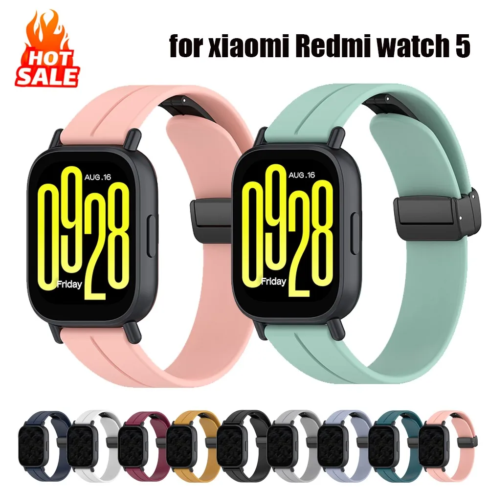 Sport bracelet correa Strap For xiaomi Redmi watch 5 Active accesorios 20mm 22mm  Magnetic Silicone belt Redmi smartwatch 5 band