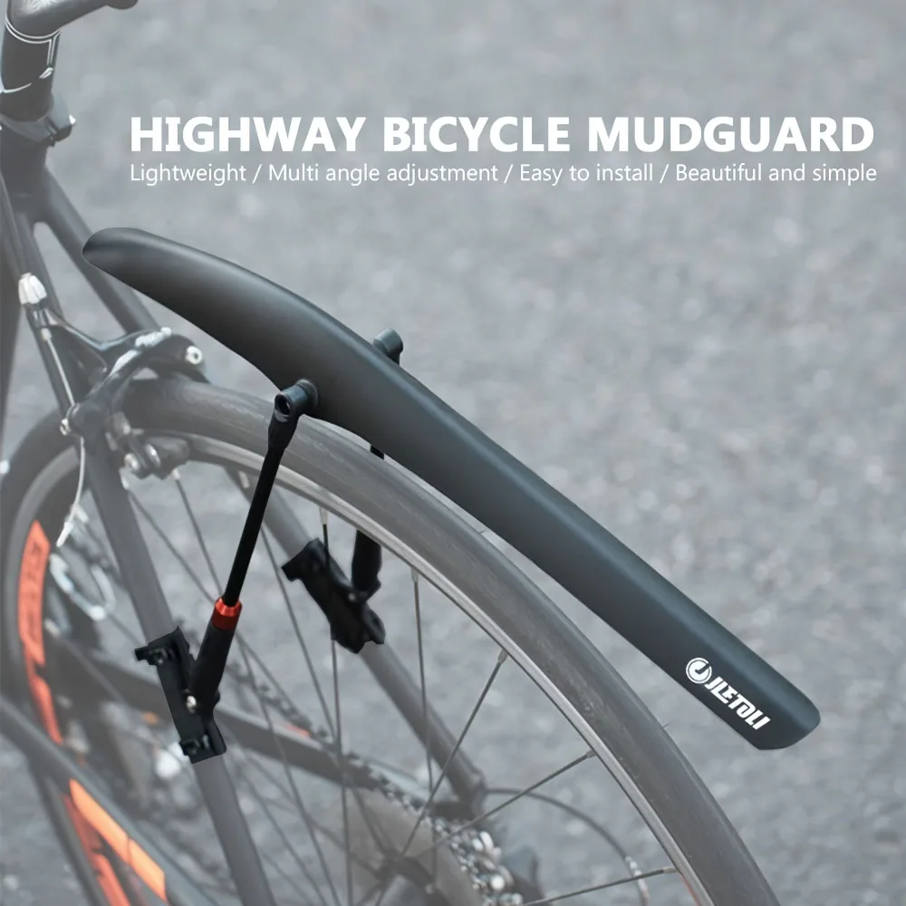 Lightweight Durable Bike Fender Set Adjustable Angle Telescopic Support Front Rear Bicycle Mud Guard for Cycling Road Mountain Bikes