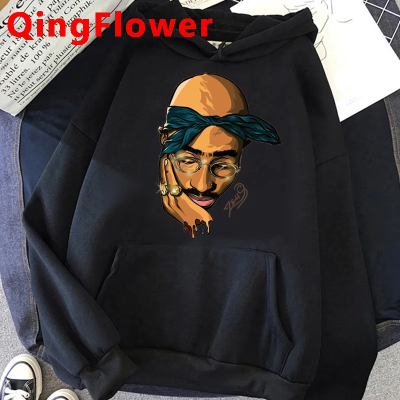 tupac hoodies men streetwear anime grunge vintage men hoody harajuku