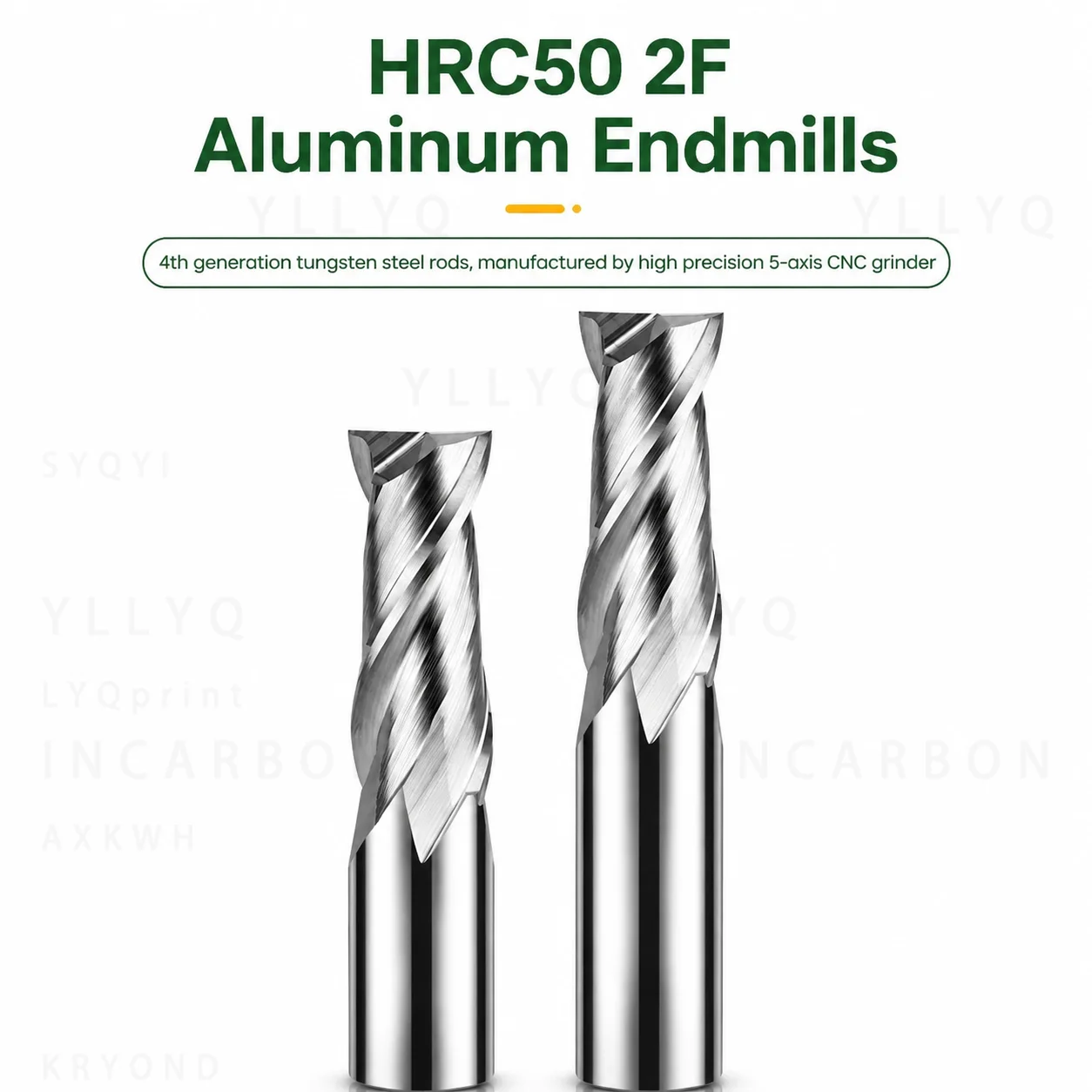 Milling Cutter Alloy Coating Tungsten Steel Tool By Aluminum CNC Maching 2 Blade Endmills Top Milling Cutter Wood Milling Cutter
