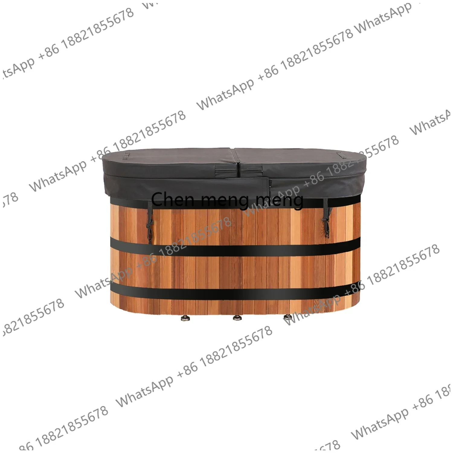 Traditional Design Outdoor Freestanding Wooden Cold Plunge Bath Spa Ice Bath Tub with Chiller