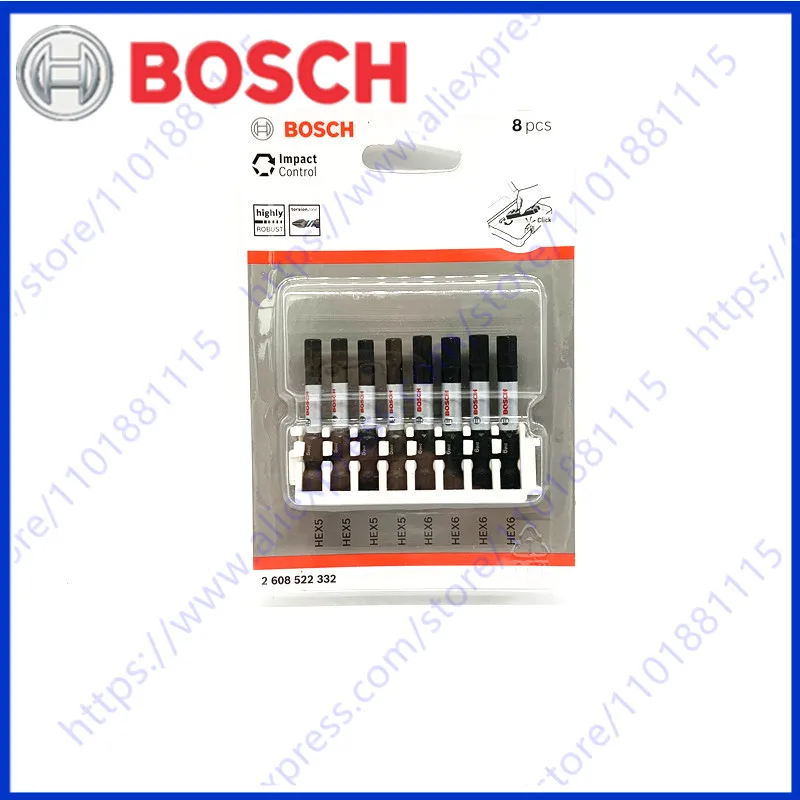 

50 мм 1/4 "высокопрочный профессиональный набор отверток Torx для Bosch, набор отверток с шестигранной головкой, биты HEX5 HEX6 с ударным управлением