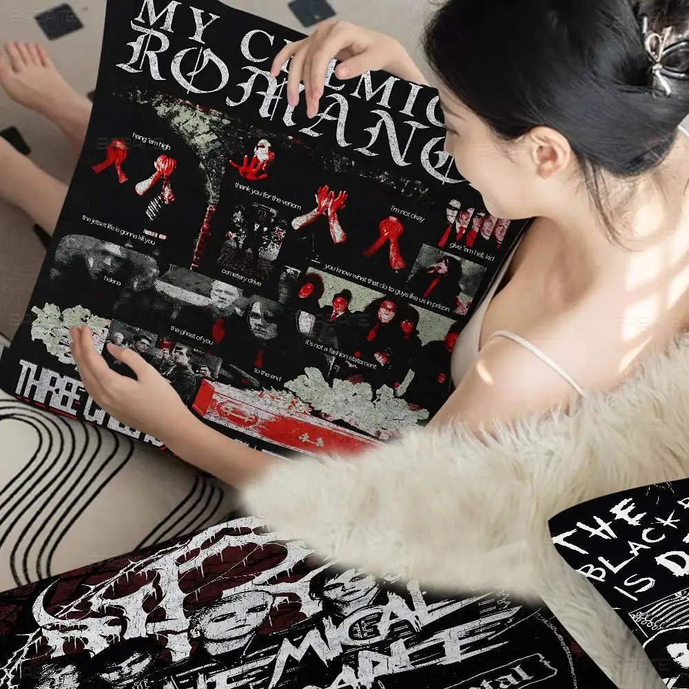 Band My C-Chemical R-Romance Personalized Pillow Cover Kids Bedroom Wild Party Decor Pillowcase Kid Birthday Shower Gift