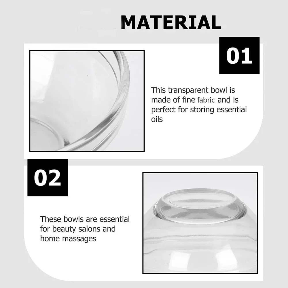 5/3 Uds. Cuenco mezclador de belleza facial, cuencos agitar DIY para máscara, vidrio transparente, salón cosmético, Spa, maquillaje, herramienta de belleza para el cuidado de la piel, nuevo