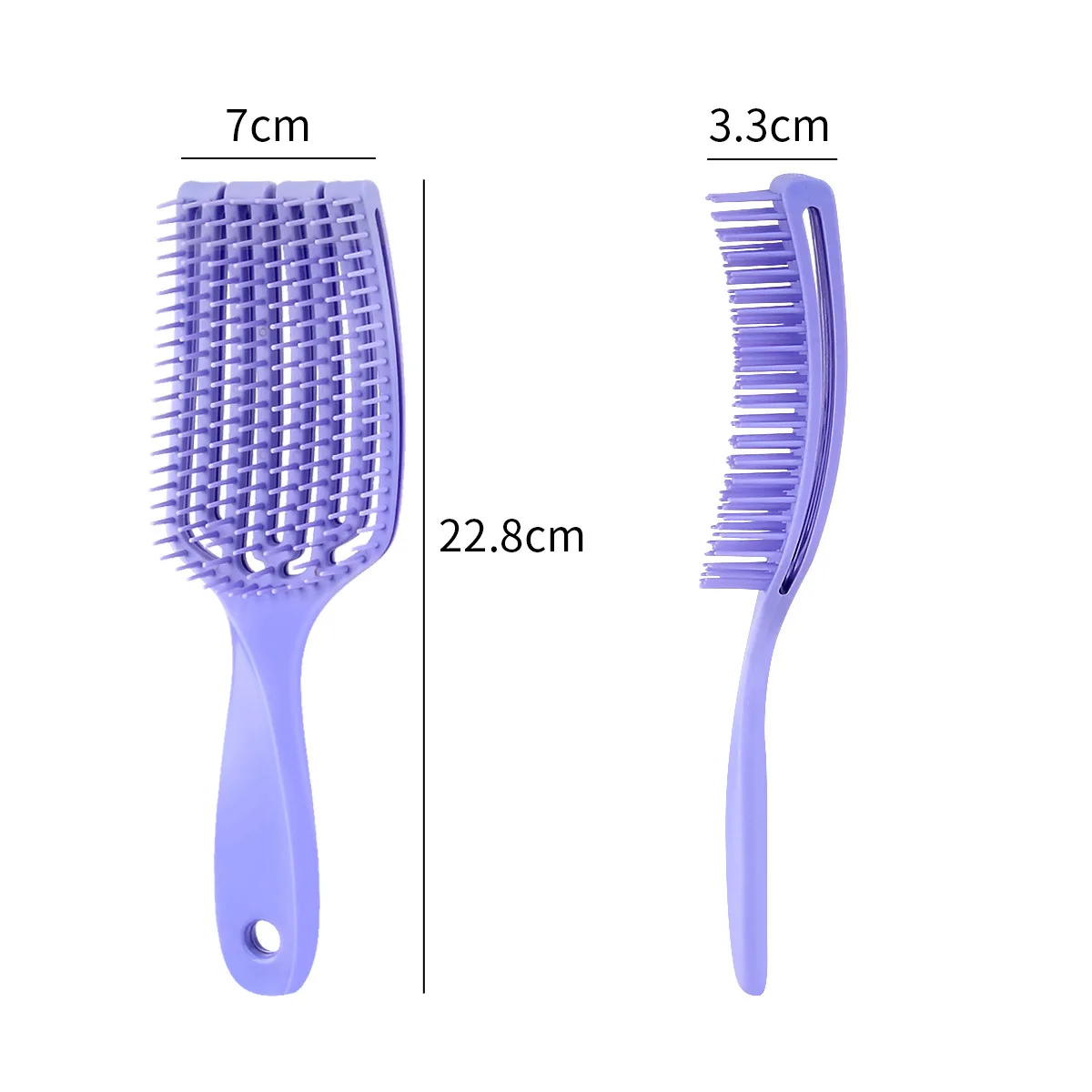 Bananenblatt-Massagekamm, Muschelkamm, hohe Schönheit, große Biegung, lila Haarbürsten-Set, Entwirrung und Styling, Haarpflege-Werkzeuge