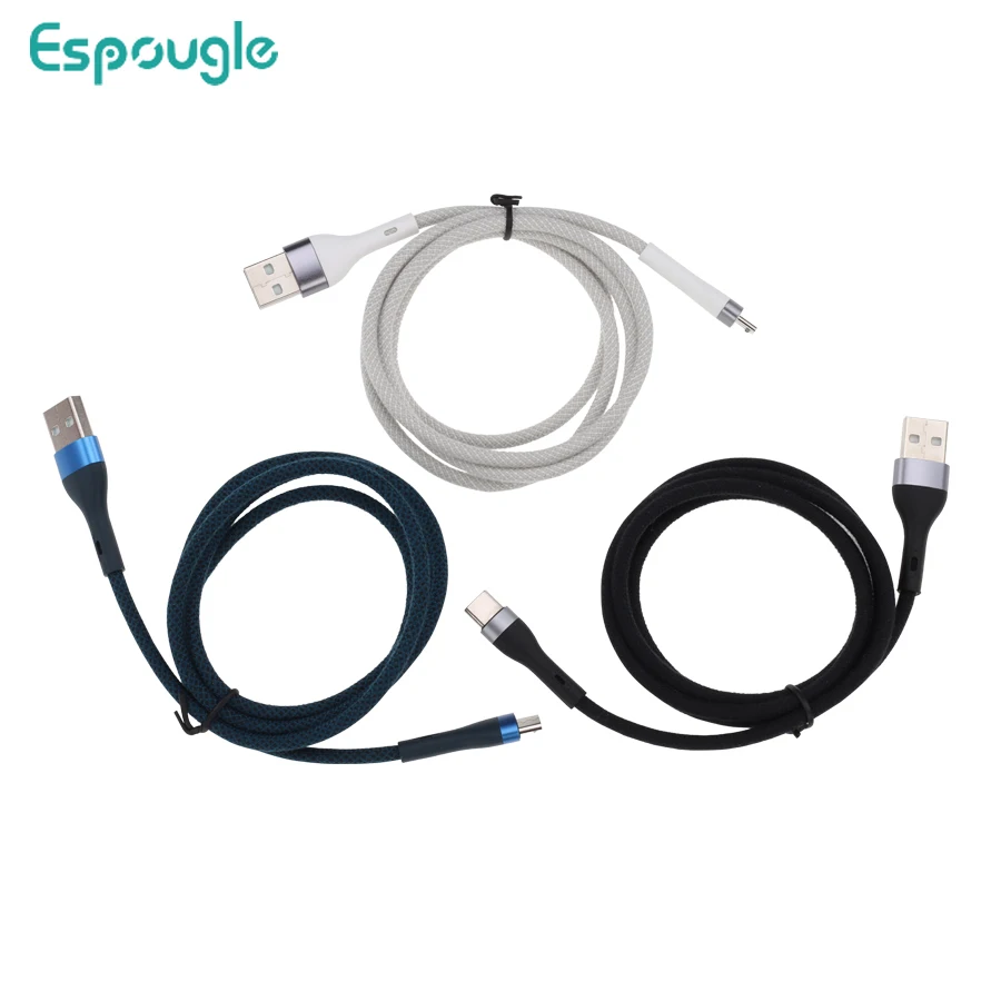 

1m USB Cable for IPhone 12 Mini Pro Max XS X XR 11 8 7 6 Plus 3A Fast Charging Cables Micro TypeC 8pin Charge Cord Wird