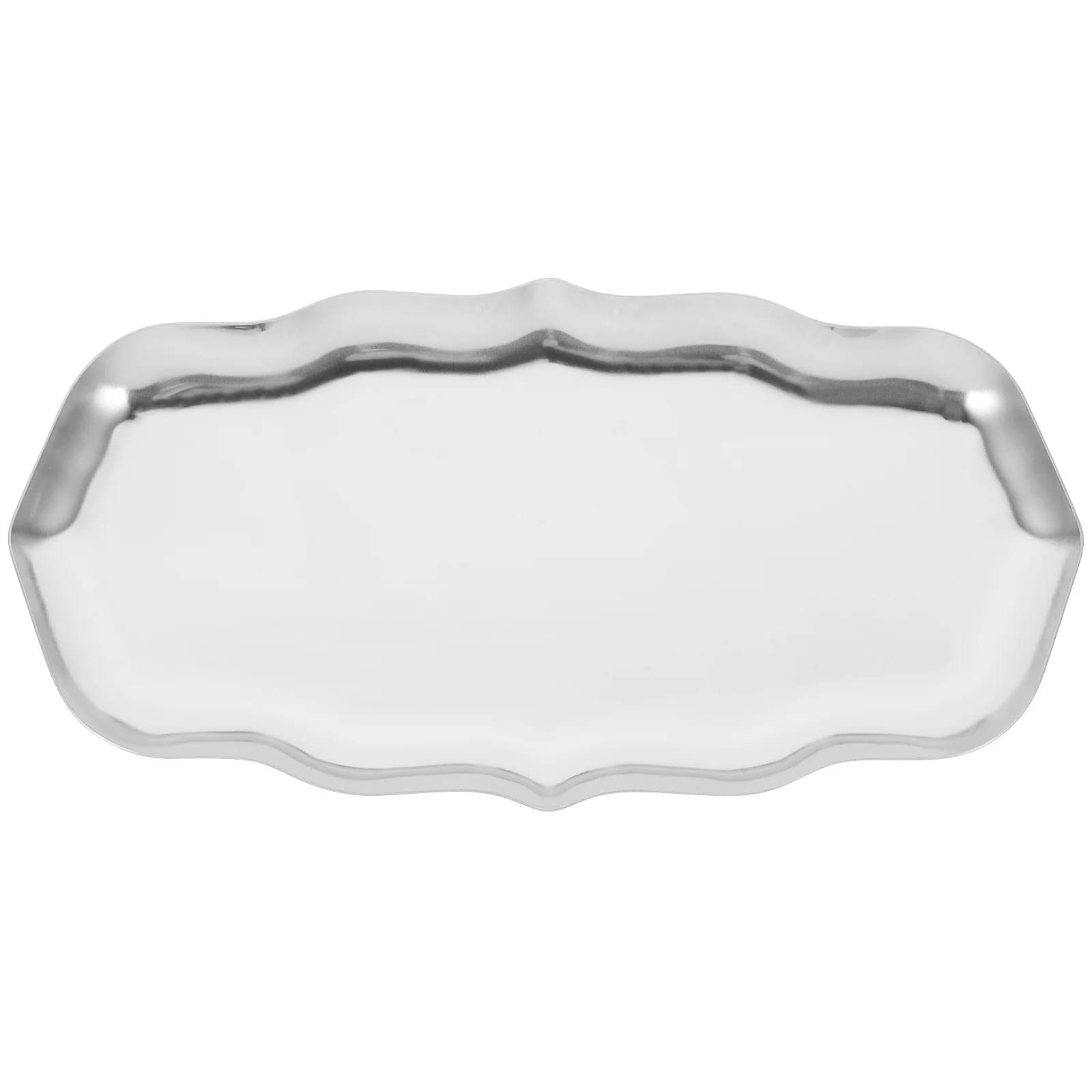 Plateau porte-bijoux en acier inoxydable, organisateur de bijoux au Design Simple, plateau de rangement pour bagues et boucles d'oreilles, ornement de commode