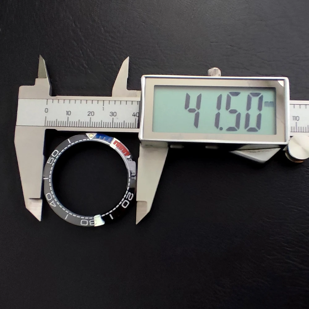 41,5*32,7mm Schräger Uhrenring Keramik/Aluminium Lünette-Einsatzring für 43mm Uhrengehäuse Uhrenzubehör – Detail 6