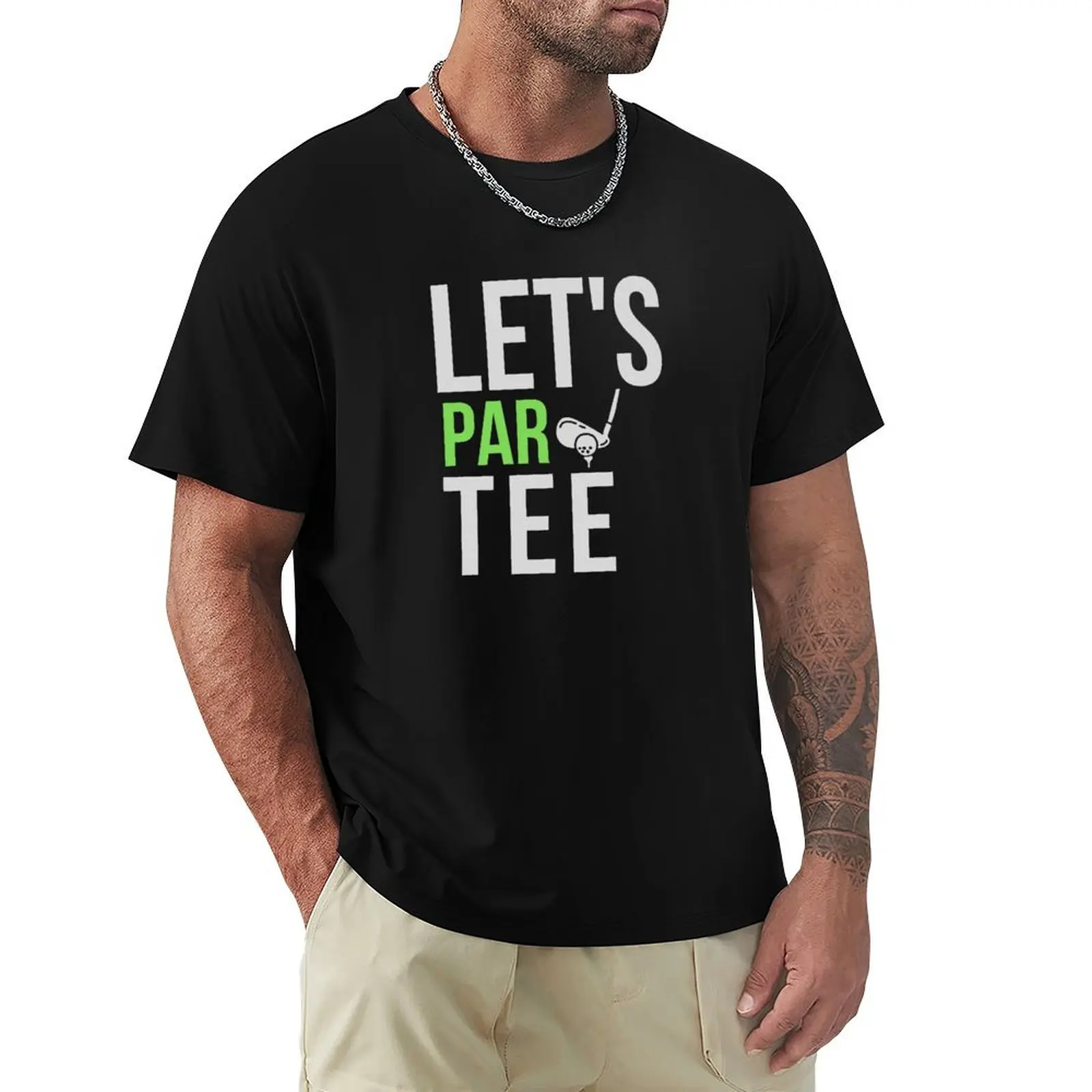 

Let's Par TEE Funny Golf T-Shirt graphics korean fashion mens t shirts casual stylish