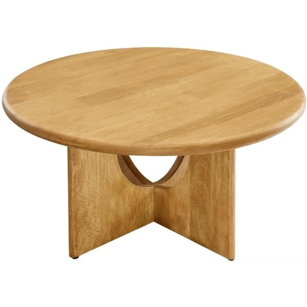 Modway EEI-6594-OAK Rivian Round 34" Coffee Table, Oak