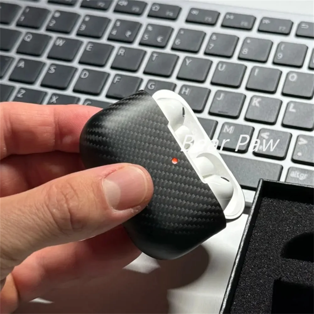 Real Aramid Fiber Case For Airpods Pro 2 3 ultra thin Carbon Fiber Cover for Airpods 4/Airpods pro 3 Carbon Fiber Earphone Cover