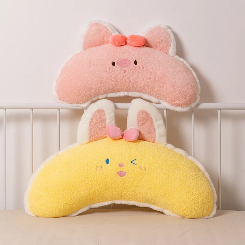 

Милая плюшевая игрушка-свинья, кролик, мягкая плюшевая подушка, розовая свинья, желтая подушка с кроликом, украшение для комнаты, дивана, подушка, подарок на день рождения, съемная
