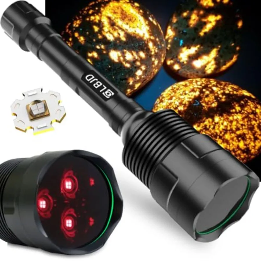 

365NM UV Black Light Flashlite High Power Blacklight Flashlights with Professional Filtered 3 LED Bead for Pet Urine Detection