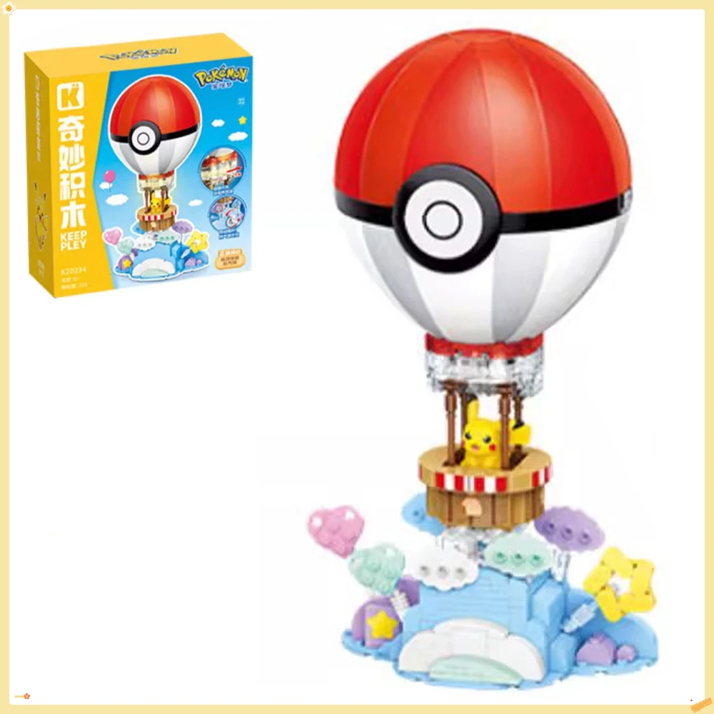 

Keeppley Pok É Mon Pikachu Hot Air Balloon Building Blocks and Ornaments Puzzle Assembly Toy Children's Birthday Gift in Stock