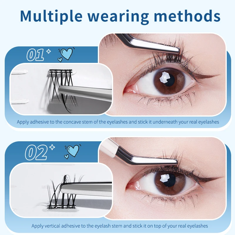 Life Girls 4mm e 6mm Strisce per ciglia finte Nastri per ciglia autoadesivi in gelatina trasparente senza colla Strumenti per il trucco