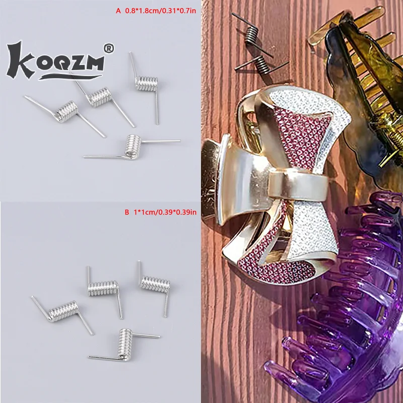 4PCS Large Hair Jaw Clips Special Accessories Steel Torsion Spring Special Torsion Spring V-spring For Hairpin Spring Clip